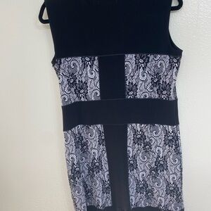 Eva Varro Elegant Black and White sleeveless Dress